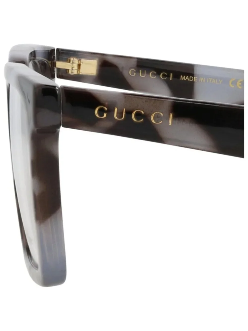 New Gucci Women's Eyeglasses Square Rectangle Injection Frame Mens Grey Grey